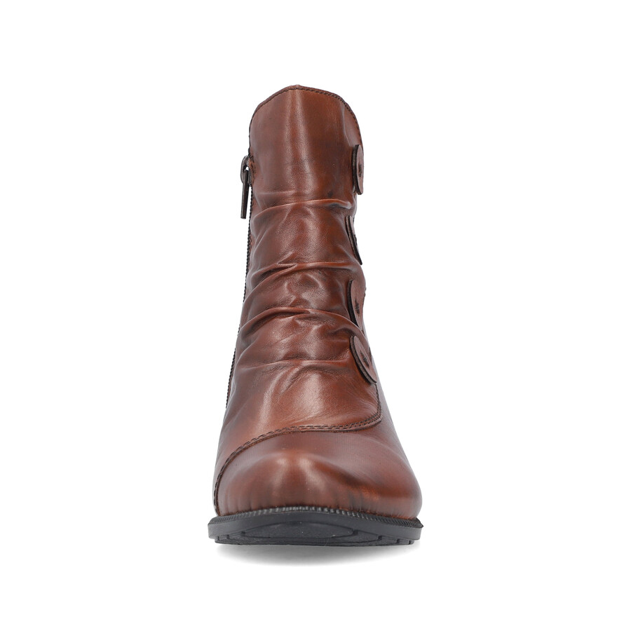 botas marrones con cremallera para mujer rieker 78659-22