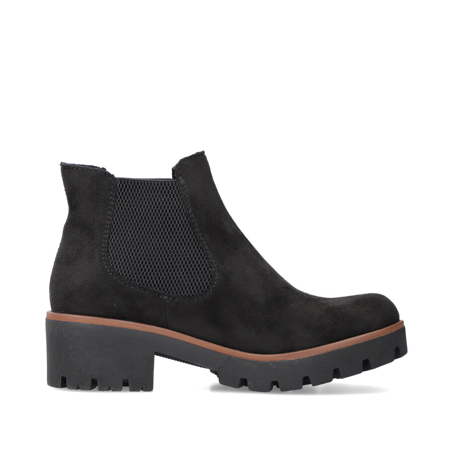 botas negras elásticas para mujer rieker 79265-00