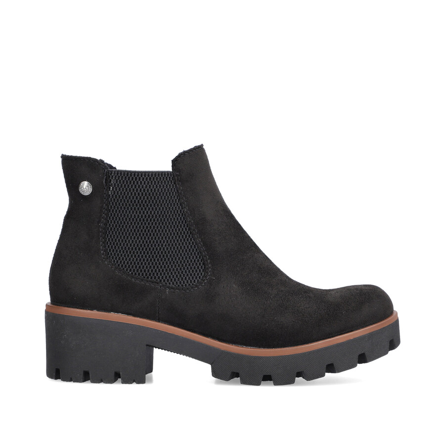 botas negras elásticas para mujer rieker 79265-00