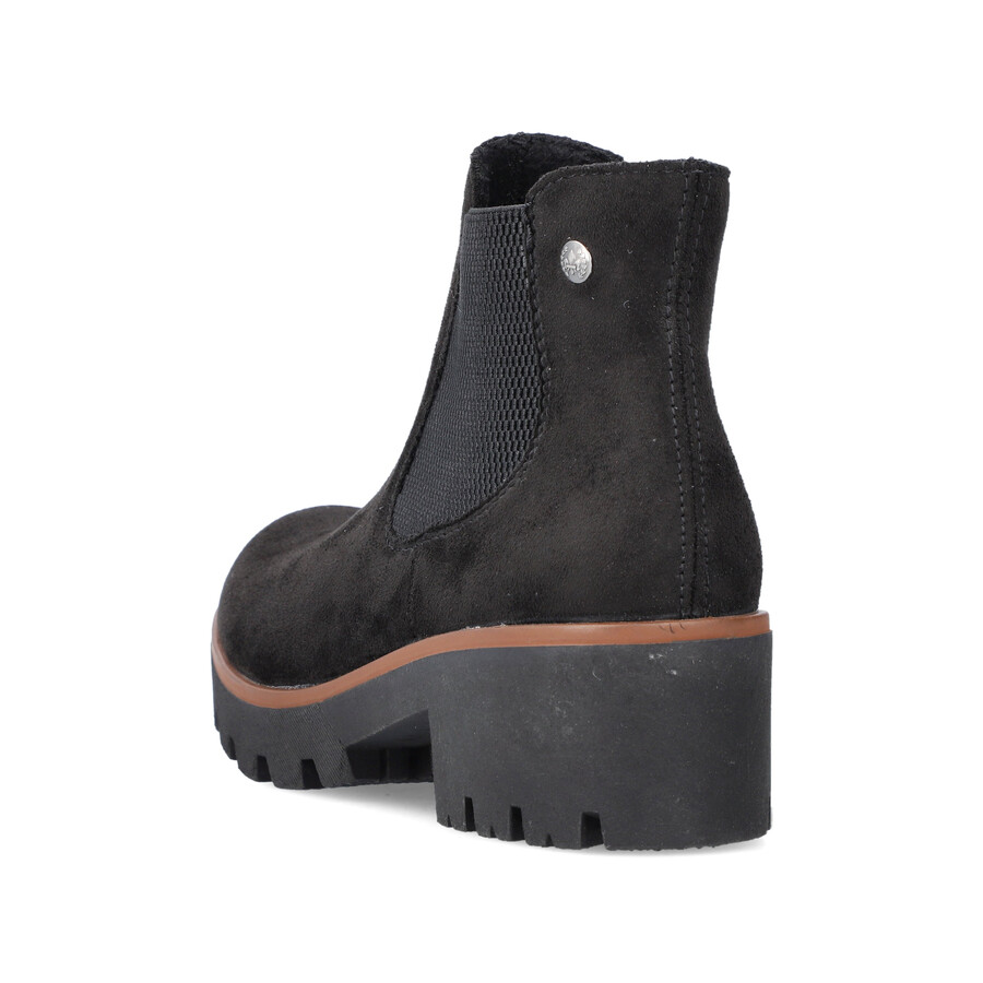 botas negras elásticas para mujer rieker 79265-00