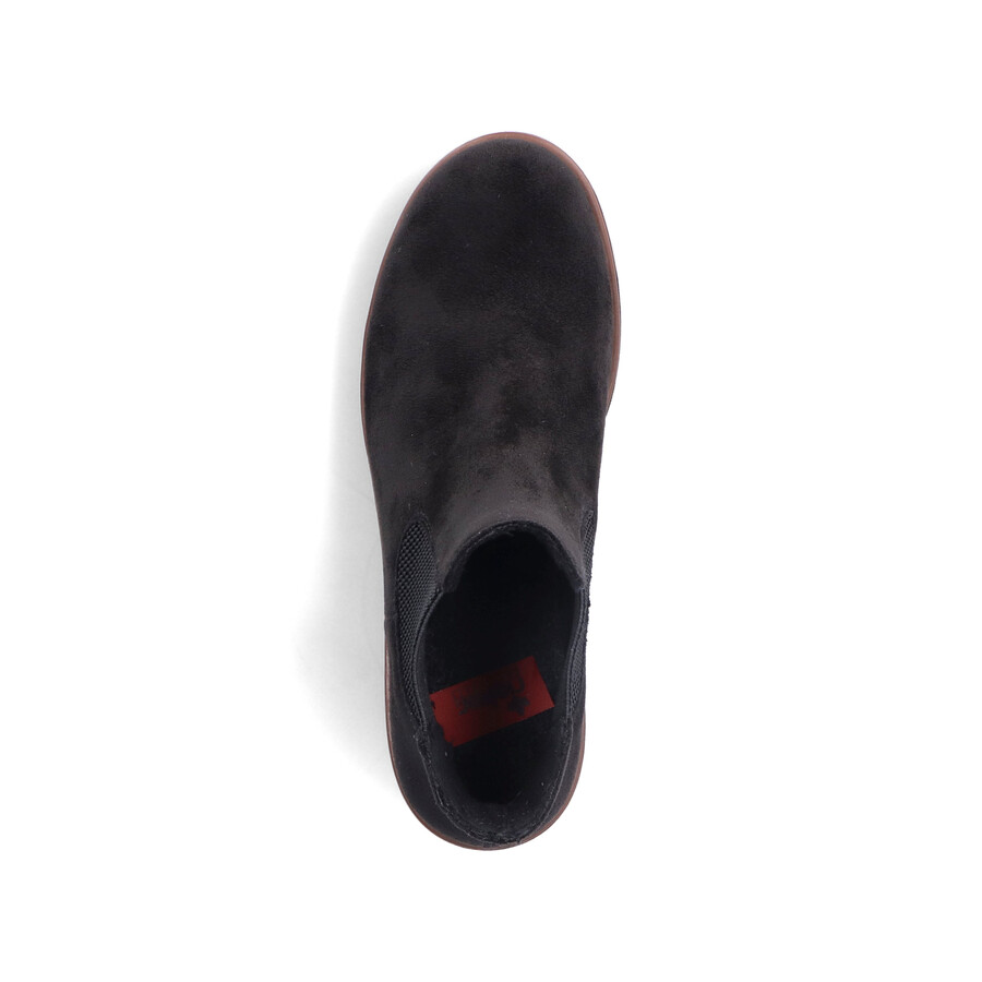 botas negras elásticas para mujer rieker 79265-00