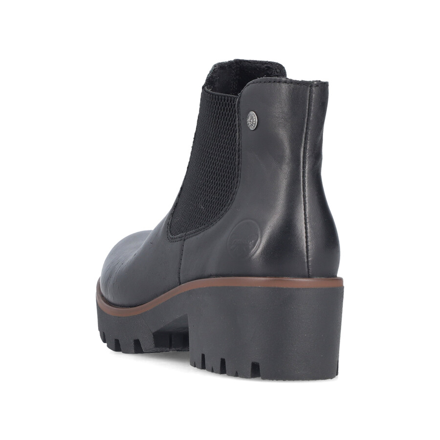 botas negras elásticas para mujer rieker 79265-03
