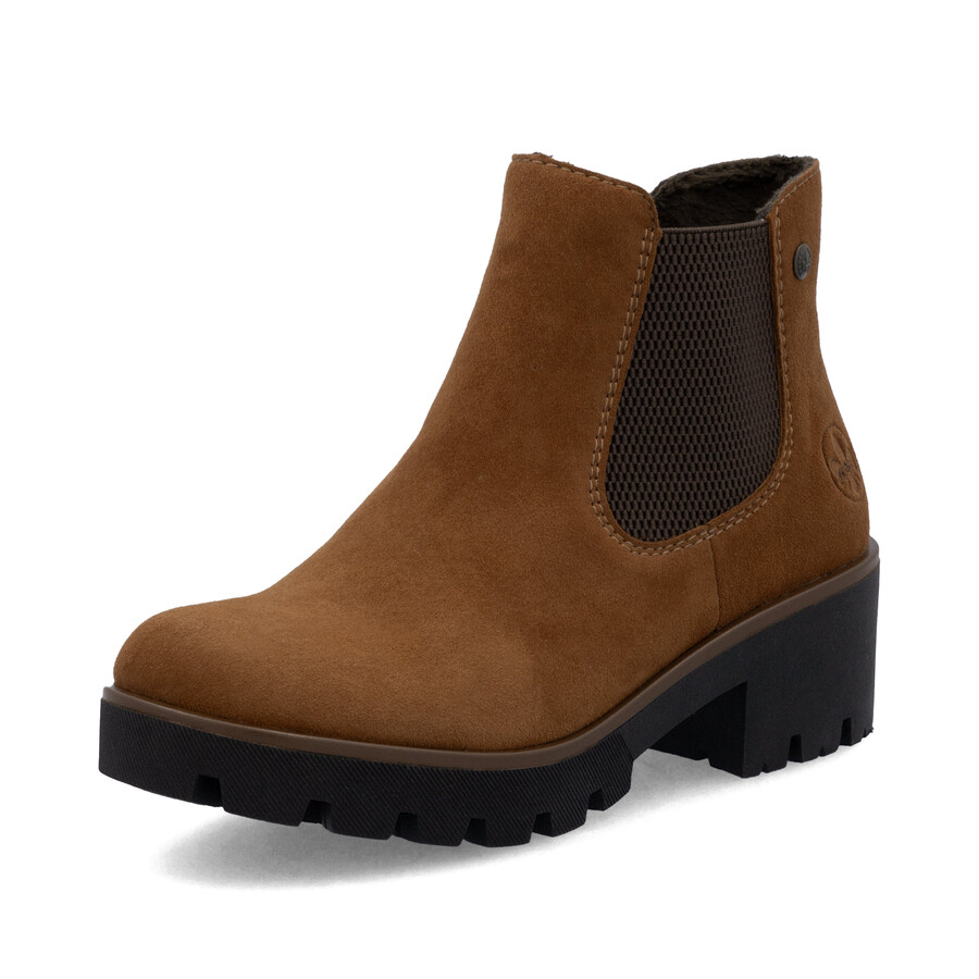 botas elásticas marrones para mujer rieker 79265-22