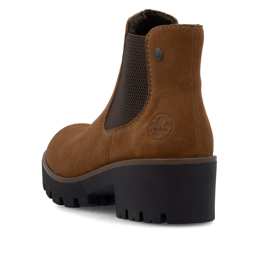 botas elásticas marrones para mujer rieker 79265-22