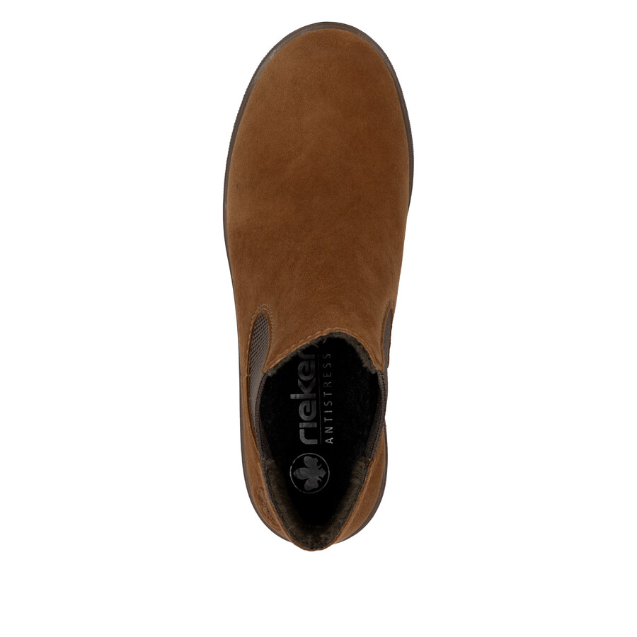 botas elásticas marrones para mujer rieker 79265-22