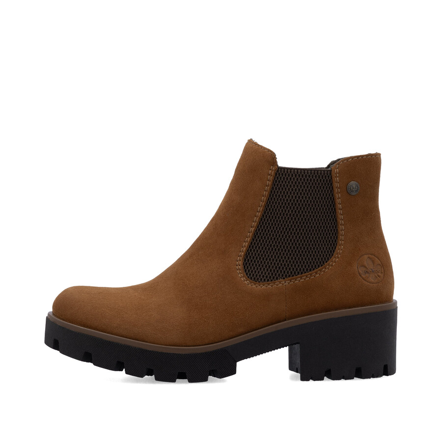 botas elásticas marrones para mujer rieker 79265-22