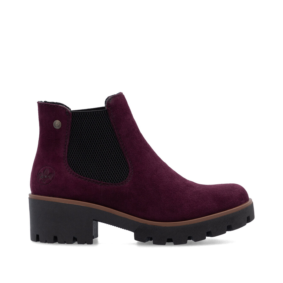 botas elásticas rojas para mujer rieker 79265-30