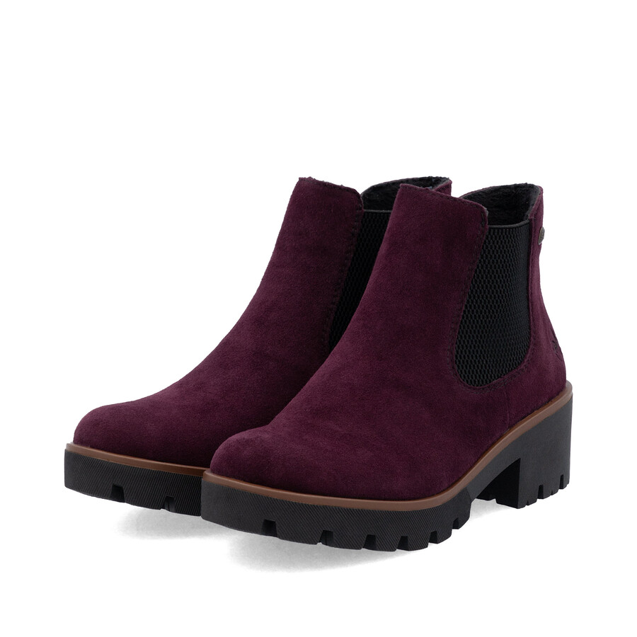 botas elásticas rojas para mujer rieker 79265-30