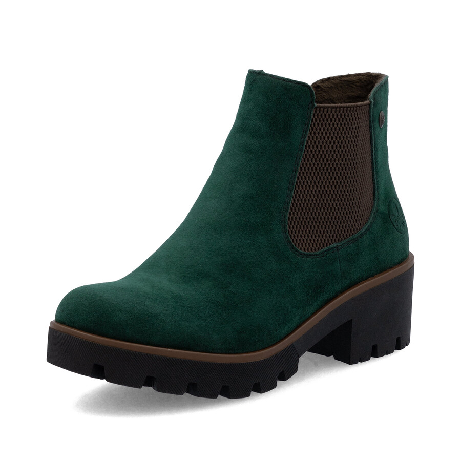 botas elásticas verdes para mujer rieker 79265-55