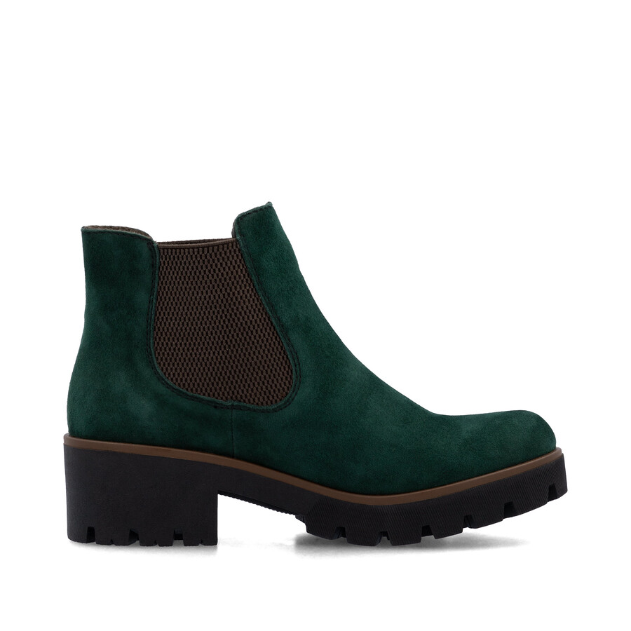 botas elásticas verdes para mujer rieker 79265-55