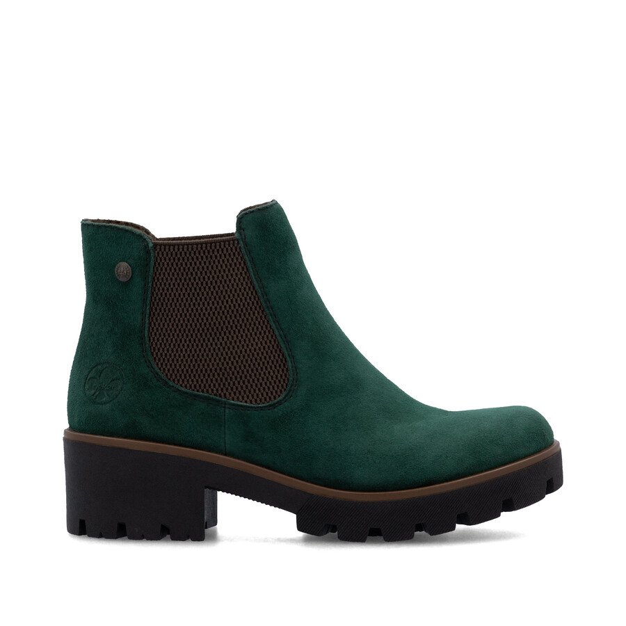 botas elásticas verdes para mujer rieker 79265-55