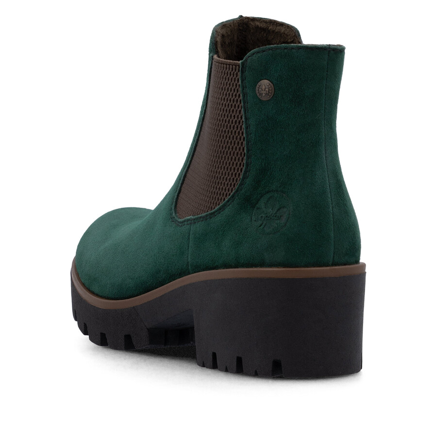 botas elásticas verdes para mujer rieker 79265-55
