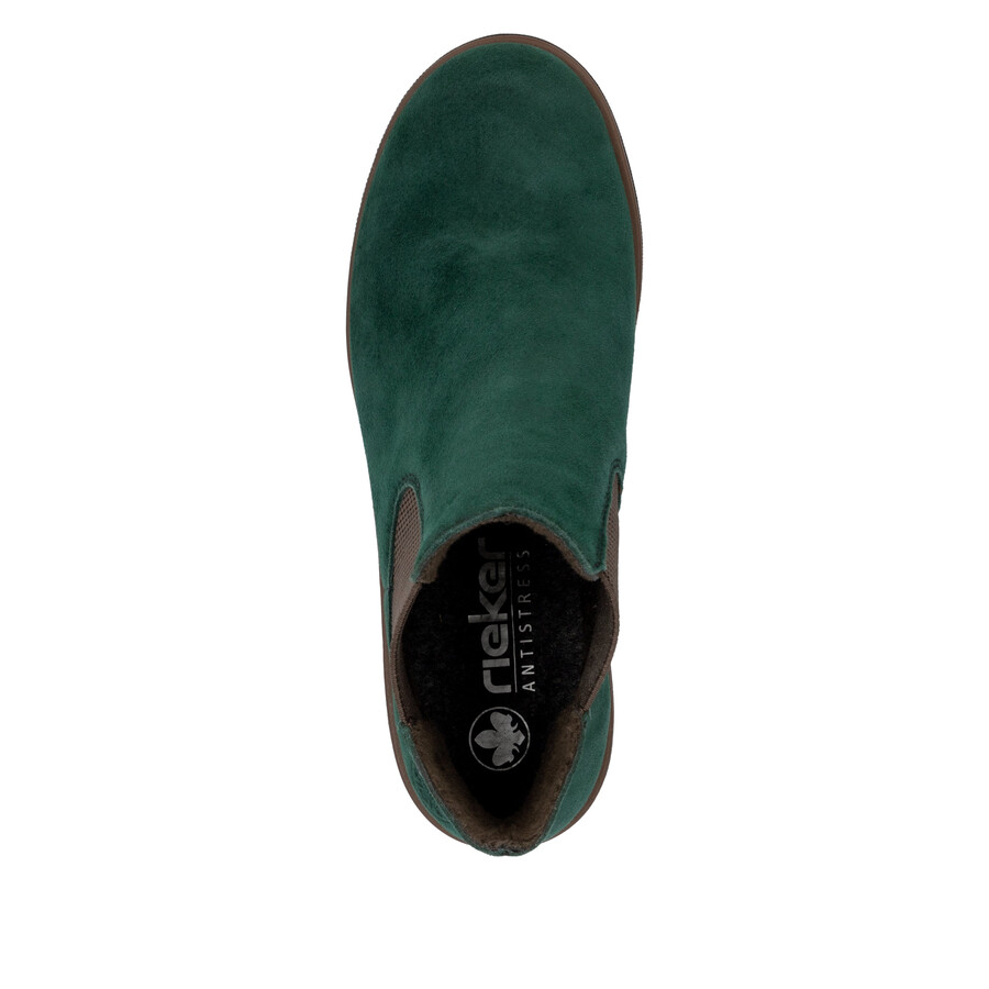 botas elásticas verdes para mujer rieker 79265-55