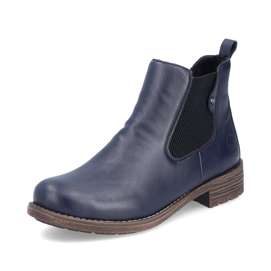 botas elásticas azules para mujer rieker 79450-14