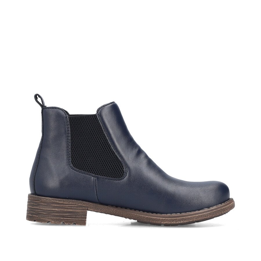 botas elásticas azules para mujer rieker 79450-14
