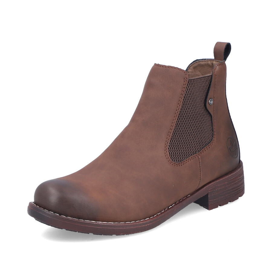 botas elásticas marrones para mujer rieker 79450-24