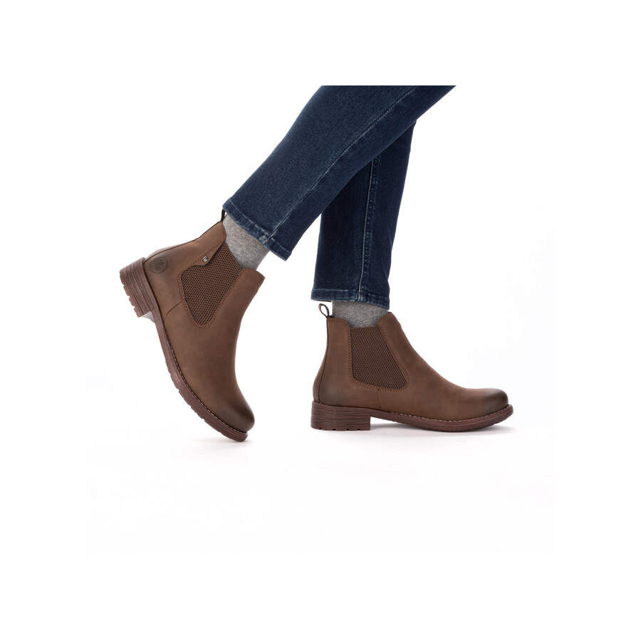 botas elásticas marrones para mujer rieker 79450-24