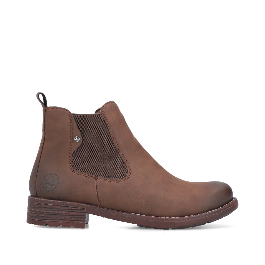 botas elásticas marrones para mujer rieker 79450-24