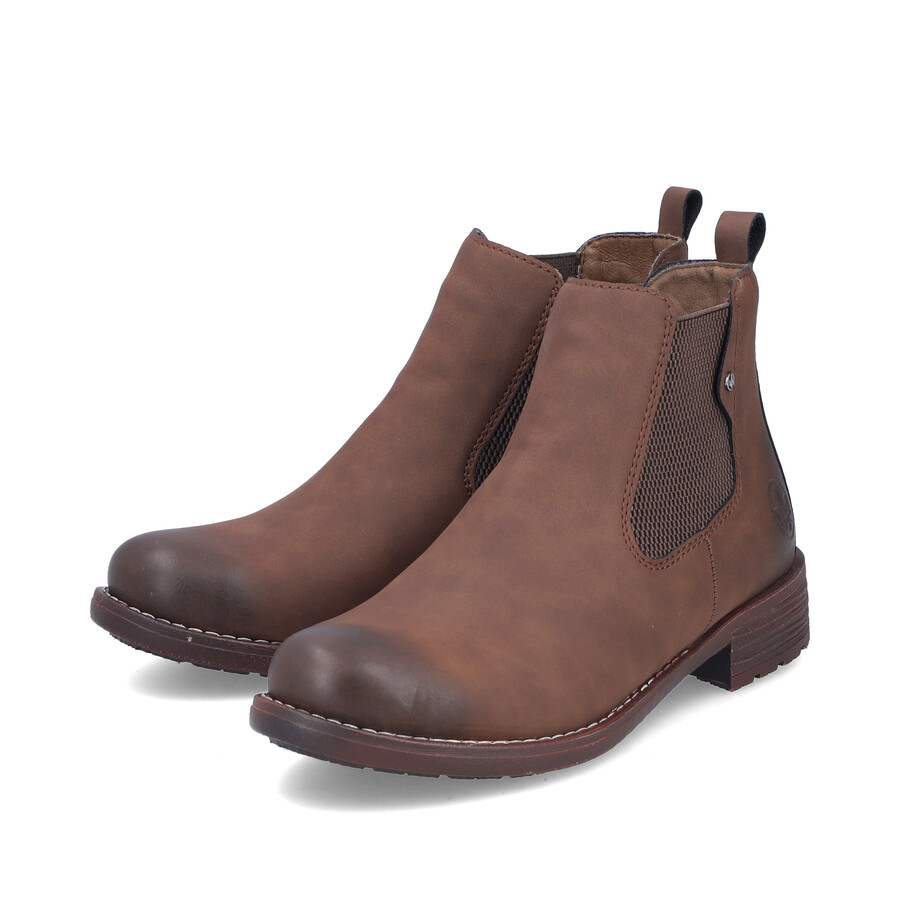 botas elásticas marrones para mujer rieker 79450-24