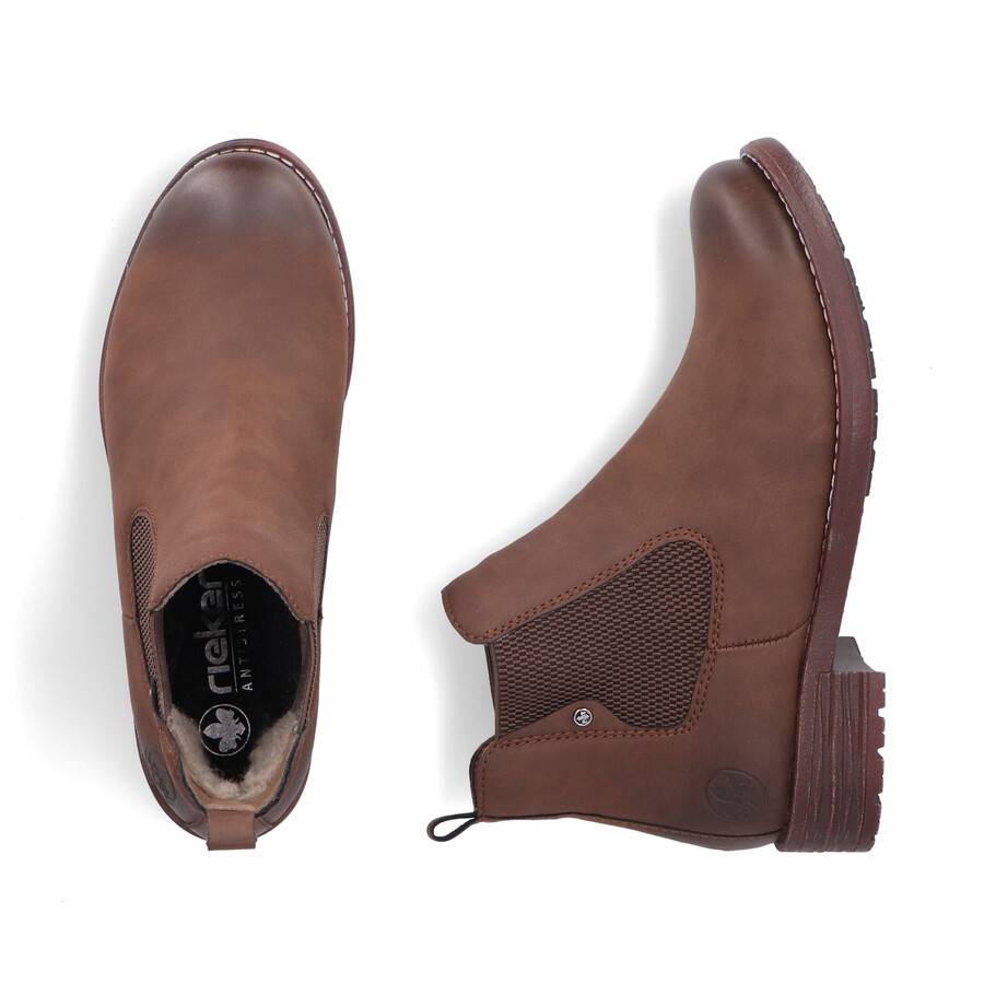 botas elásticas marrones para mujer rieker 79450-24