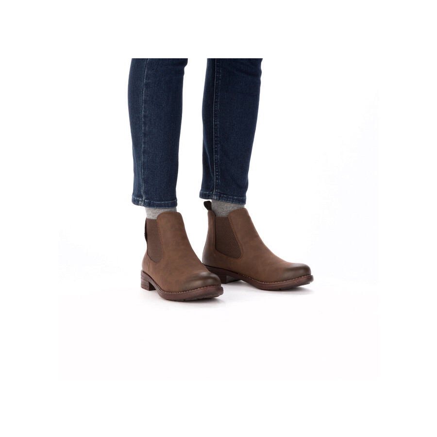botas elásticas marrones para mujer rieker 79450-24