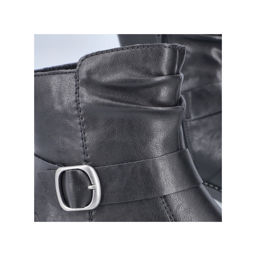 botas negras con cremallera para mujer rieker 79462-00