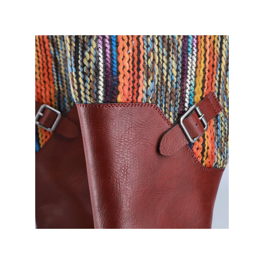 botas rojas con cremallera para mujer rieker 94692-35