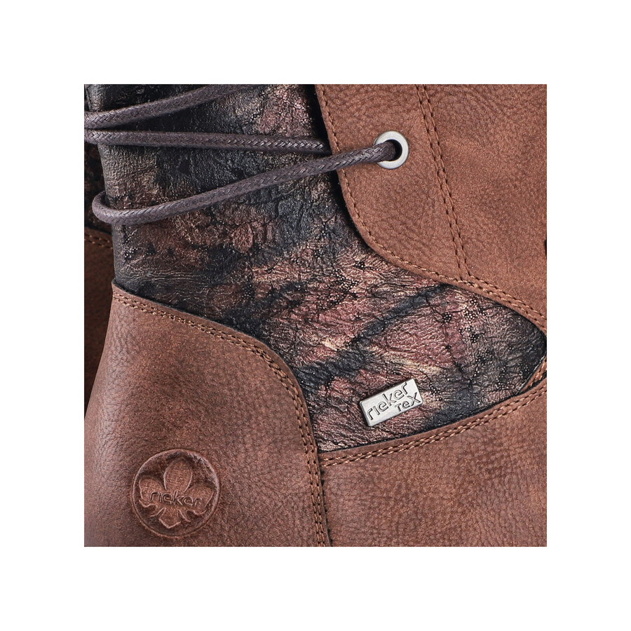 botas marrones con cremallera para mujer rieker 94693-24
