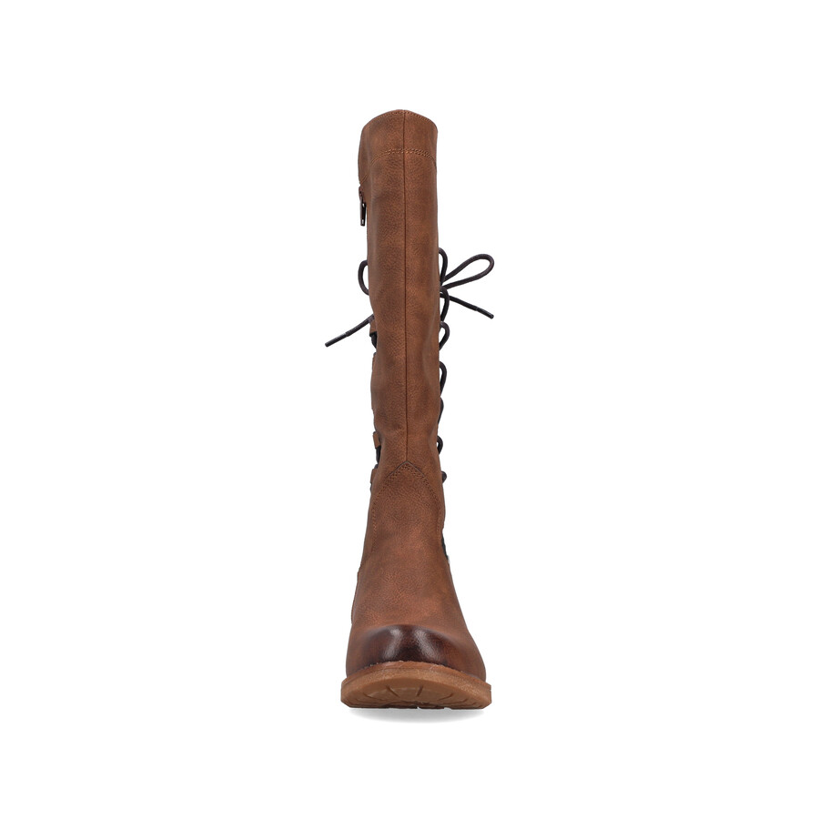 botas marrones con cremallera para mujer rieker 94693-24