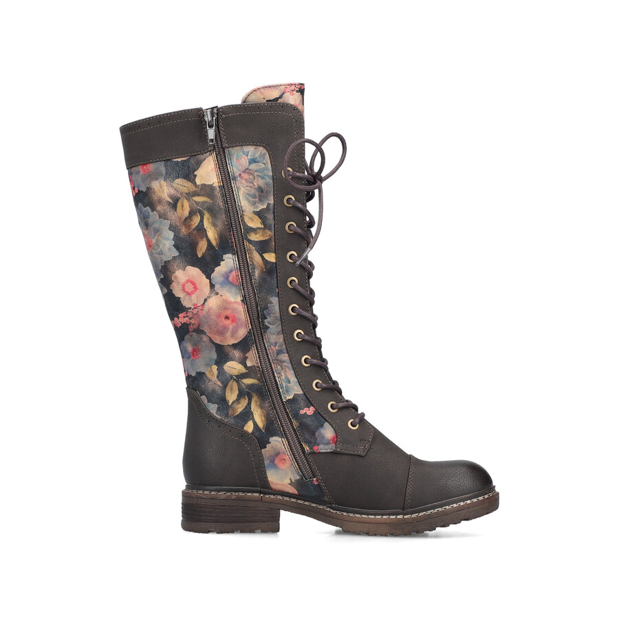 botas con múltiples cremalleras para mujer rieker 94731-91