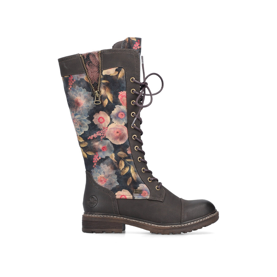 botas con múltiples cremalleras para mujer rieker 94731-91