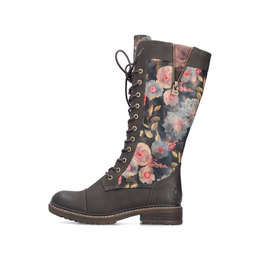 botas con múltiples cremalleras para mujer rieker 94731-91