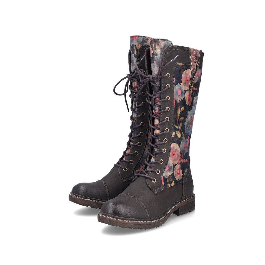 botas con múltiples cremalleras para mujer rieker 94731-91