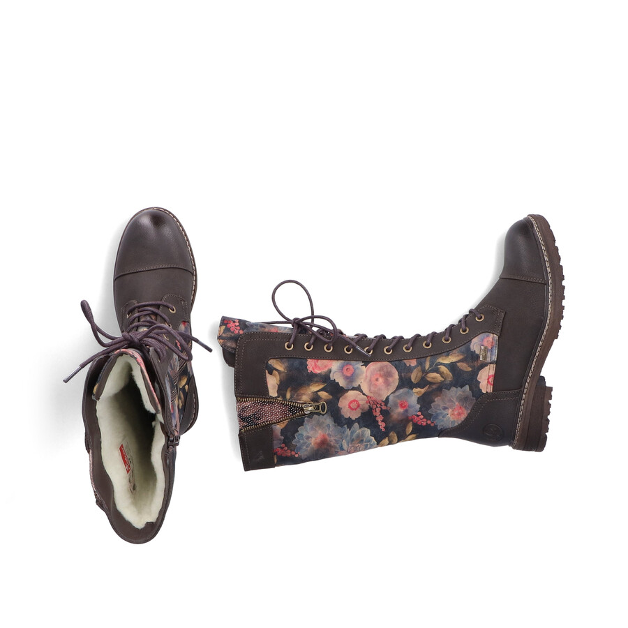 botas con múltiples cremalleras para mujer rieker 94731-91