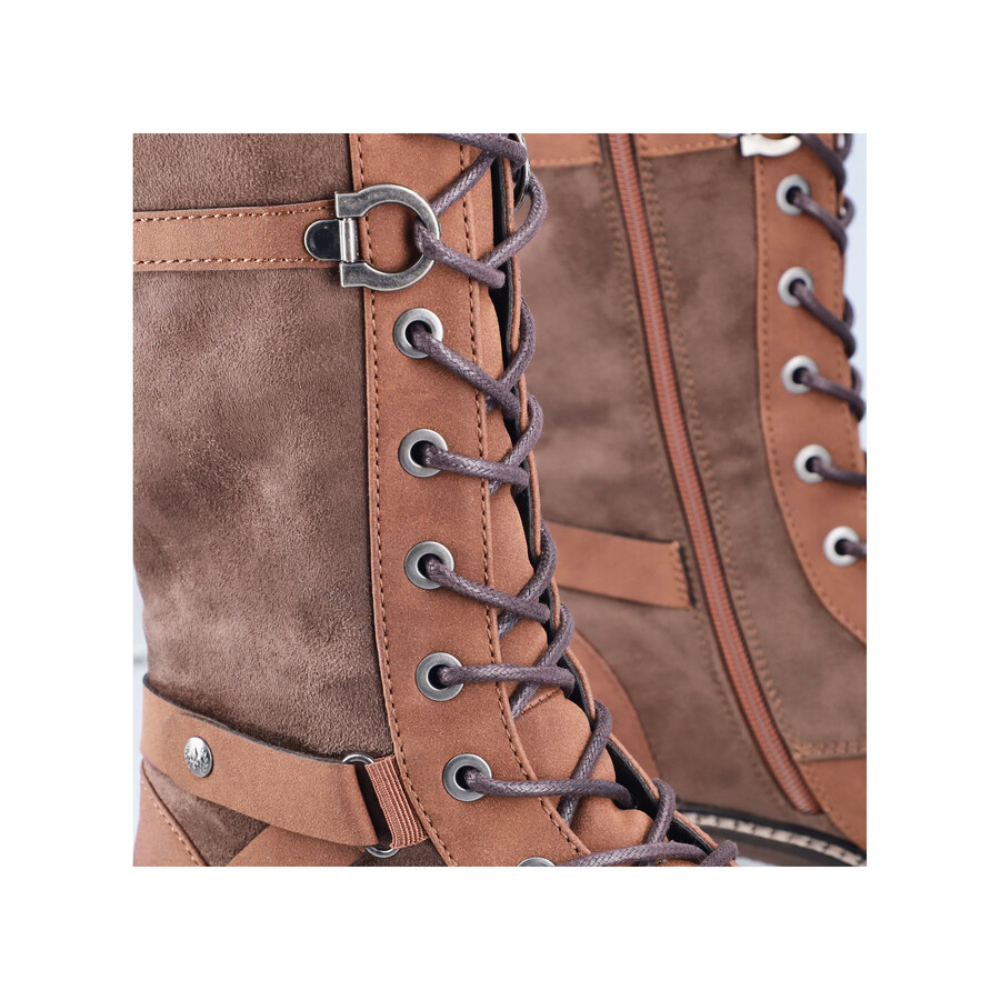 botas marrones con cremallera para mujer rieker 94732-25