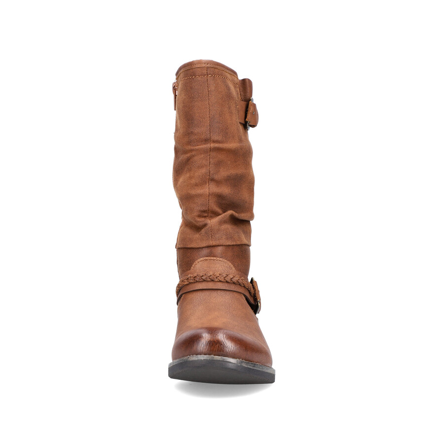 botas marrones con cremallera para mujer rieker 98860-22
