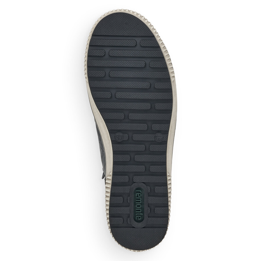 botas negras con cremallera para mujer remonte d0772-01