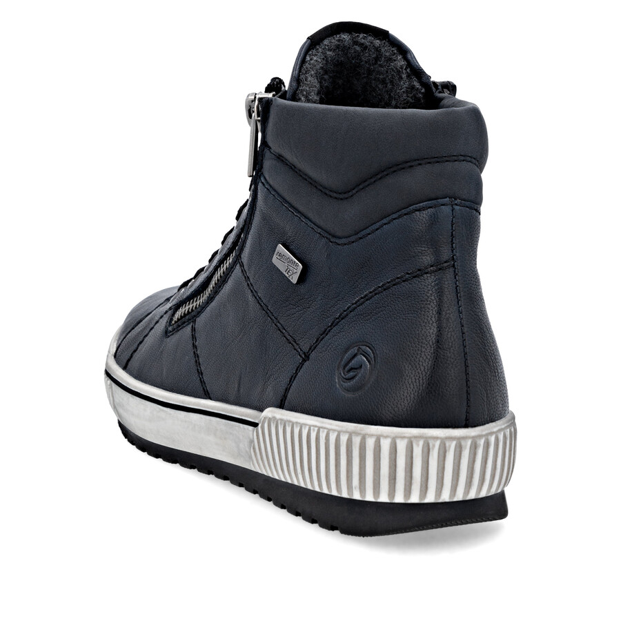 botas azules con cremallera para mujer remonte d0772-15