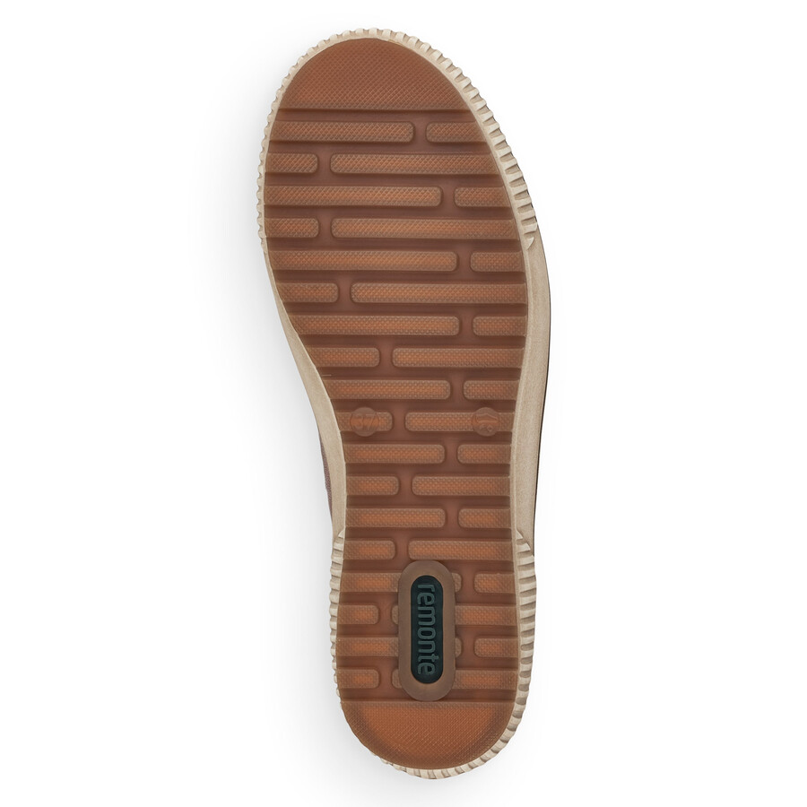 botas marrones con cremallera para mujer remonte d0772-22