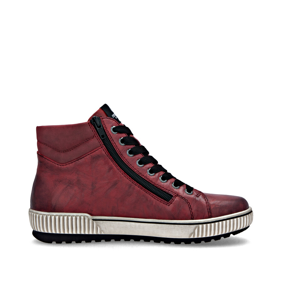 botas rojas con cremallera para mujer remonte d0772-36