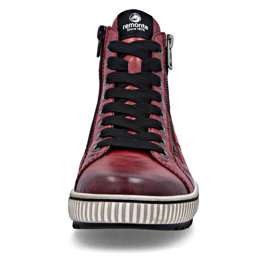 botas rojas con cremallera para mujer remonte d0772-36
