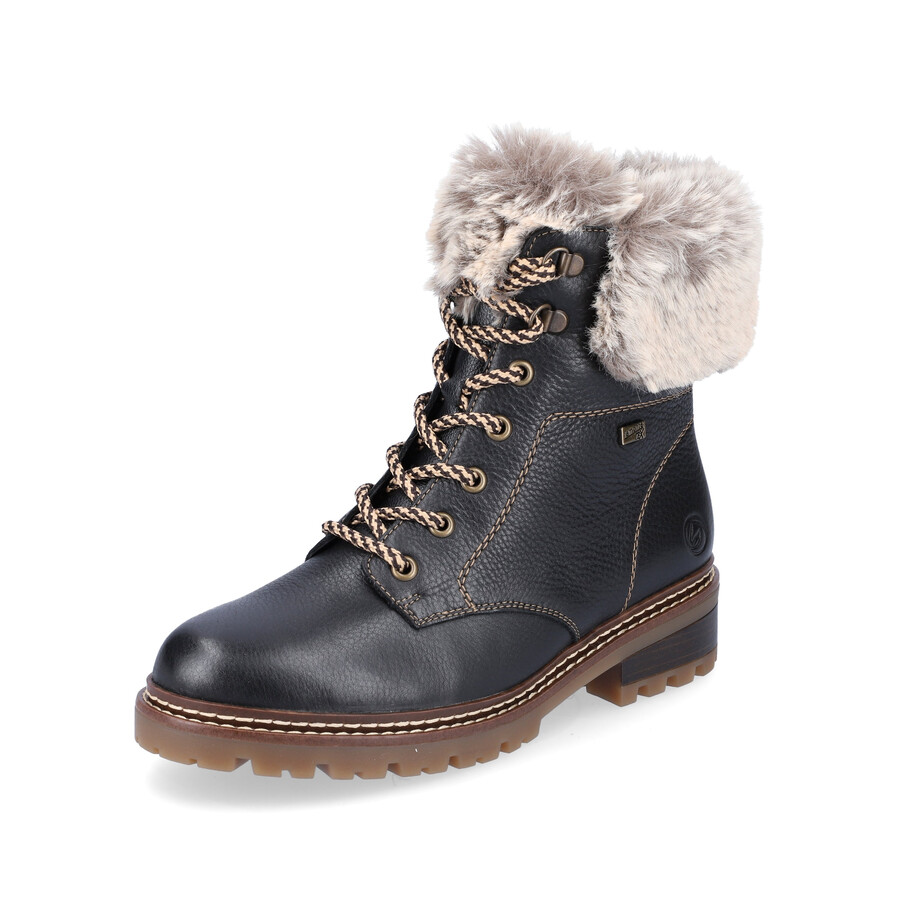 botas negras con cremallera para mujer remonte d0b74-01
