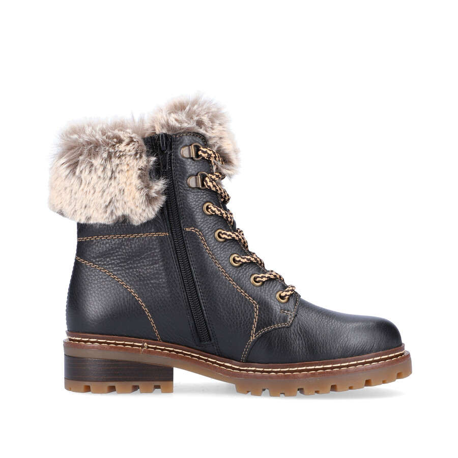 botas negras con cremallera para mujer remonte d0b74-01