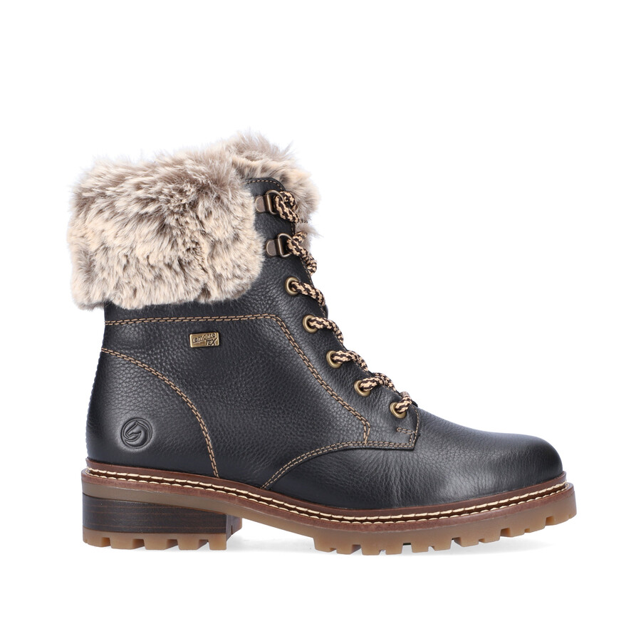 botas negras con cremallera para mujer remonte d0b74-01