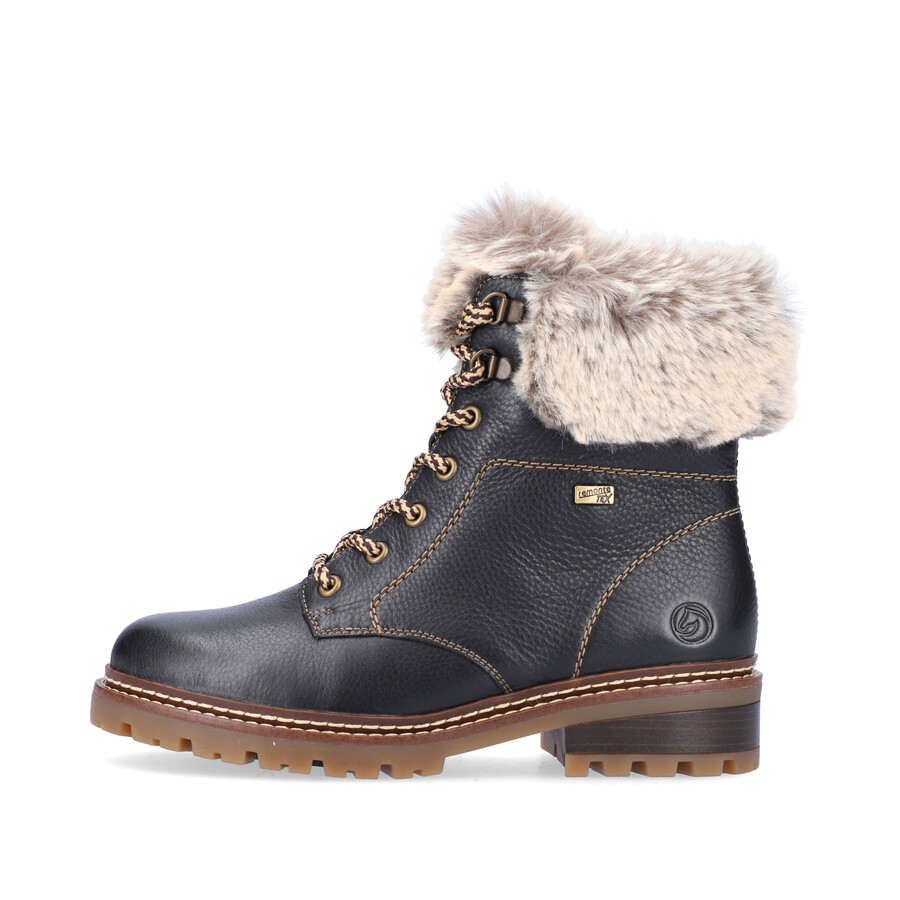 botas negras con cremallera para mujer remonte d0b74-01