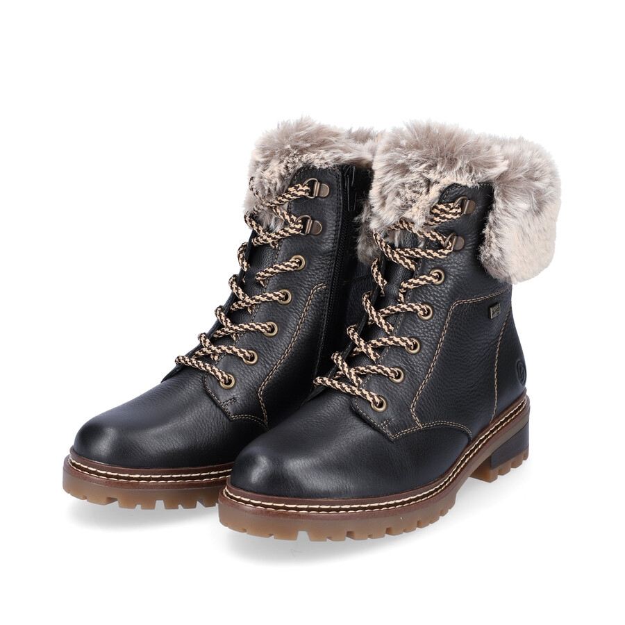 botas negras con cremallera para mujer remonte d0b74-01