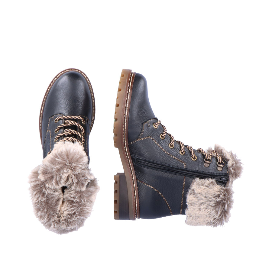 botas negras con cremallera para mujer remonte d0b74-01