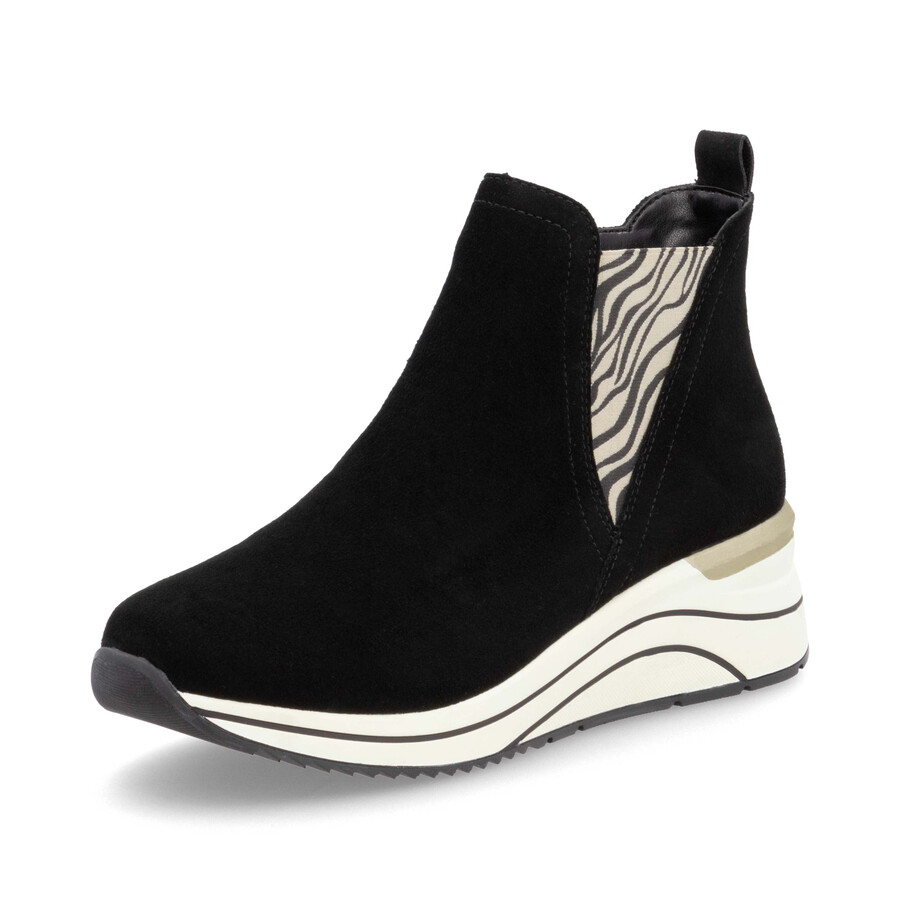botas negras con cremallera para mujer remonte d0t75-03