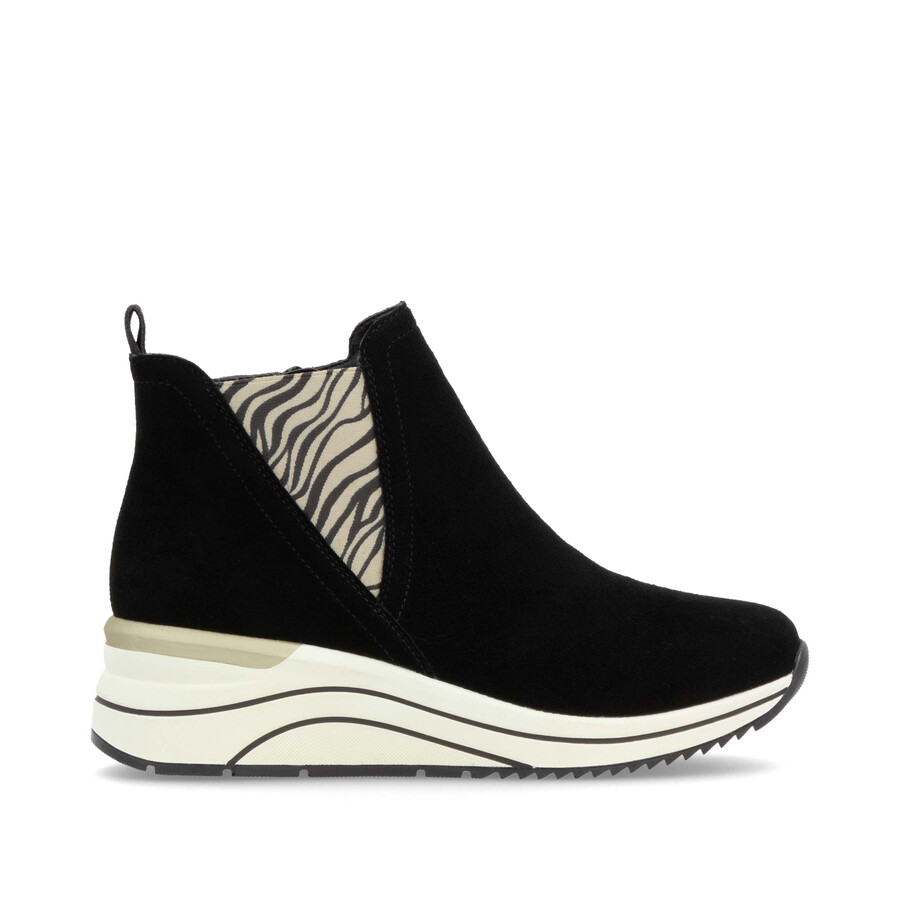 botas negras con cremallera para mujer remonte d0t75-03