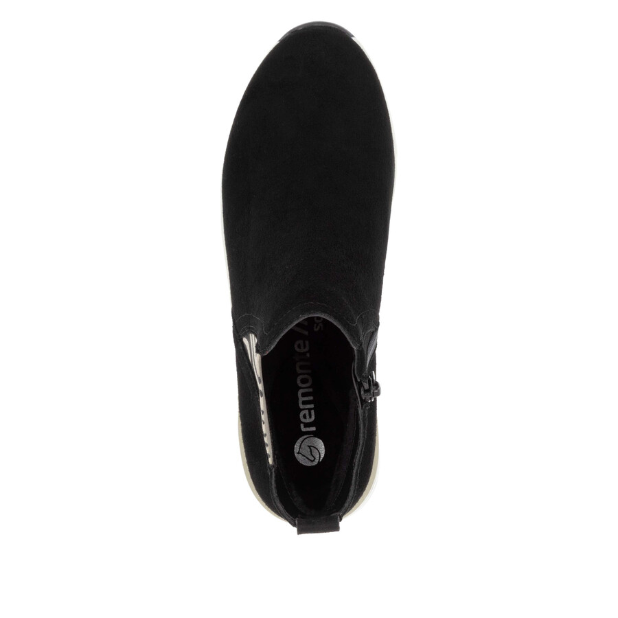 botas negras con cremallera para mujer remonte d0t75-03